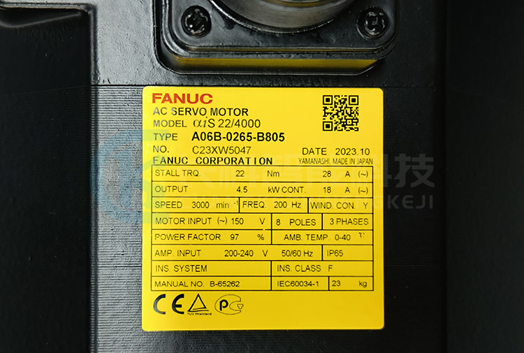 發(fā)那科外部軸電機A06B-0265-B805 αiS 22/4000 發(fā)那科外部軸電機A06B-0265-B805 αiS 22/4000